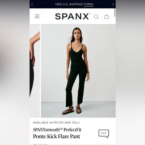 like new! spanx smooth perfect fit ponte kick flare pant, size M